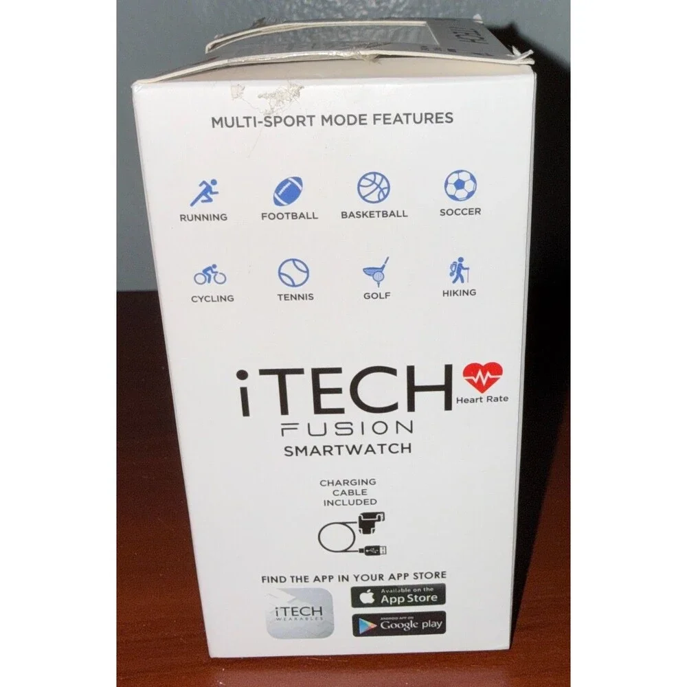 iTech Fusion Smart Watch - Navy/Turquoise/Black - Android & iOS Compatible NWT